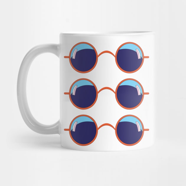 Orange and Blue Sunnies 02 by Julia Newman Studio